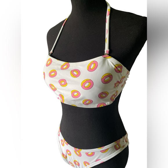 Odd Future Logo Bikini, Size Large, Pink Donut Swimsuit, Summer Fun - Picture 6 of 8
